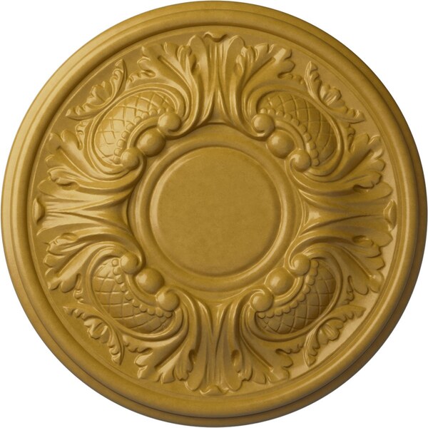 Ekena Millwork Wakefield Ceiling Medallion (Fits Canopies up to 3 5/8"), 11 3/4"OD x 1 1/4"P, Iridescent Gold CM11WAIGS - main